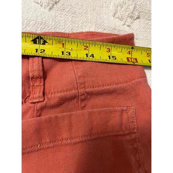 Anthropologie Mauve The Colette Linen Blend Crop Wide Leg Pants Orange Size 31 - Picture 8 of 10